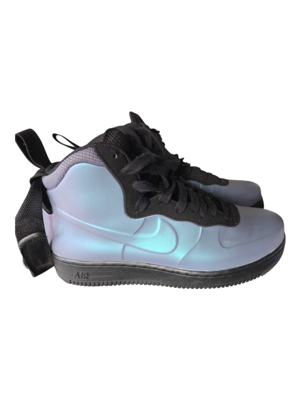 Nike Air Force 1 Foamposite Cup — Iridescent Blue-Purple with Black - Picture 2 of 7